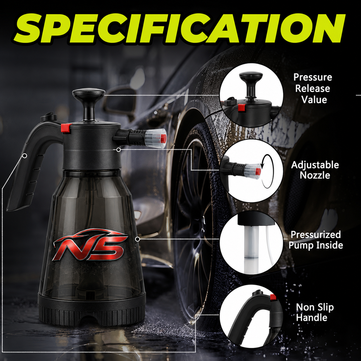 2ltr Foam Cannon for Car washing
